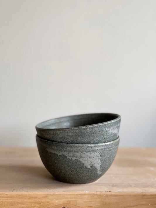 Breakfast Bowl- Speckly Blue Gray
